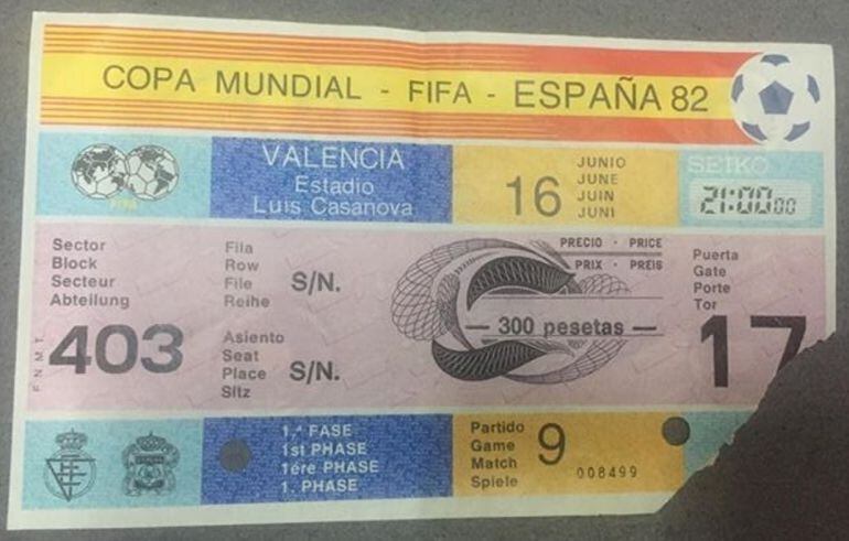 Entrada del Mundial 82