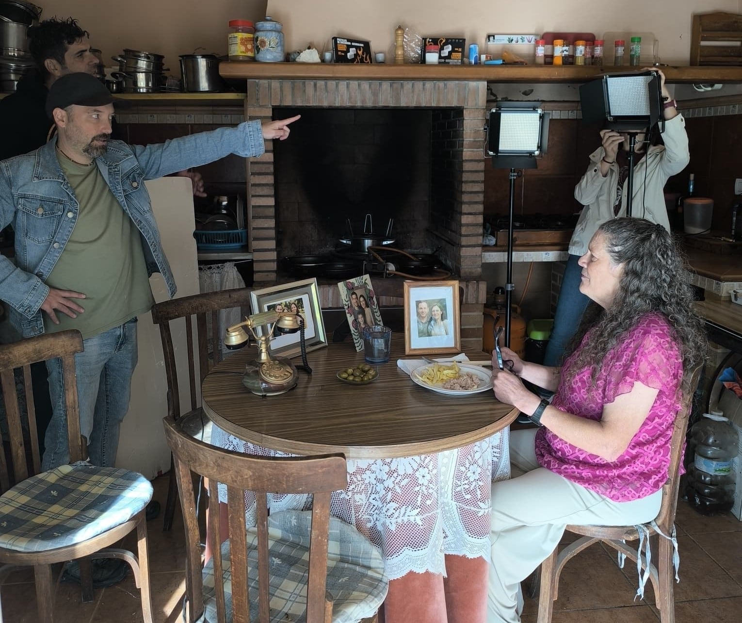 Secuencia del rodaje del cortometraje Un domingo cualquiera.