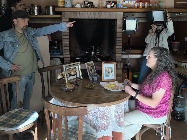 Secuencia del rodaje del cortometraje Un domingo cualquiera.