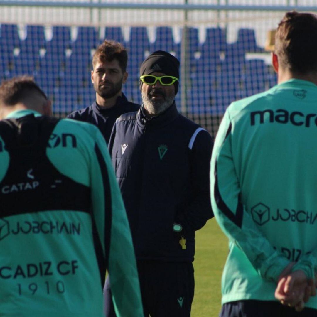 Cervera durante un entrenamiento en la ciudad deportiva.