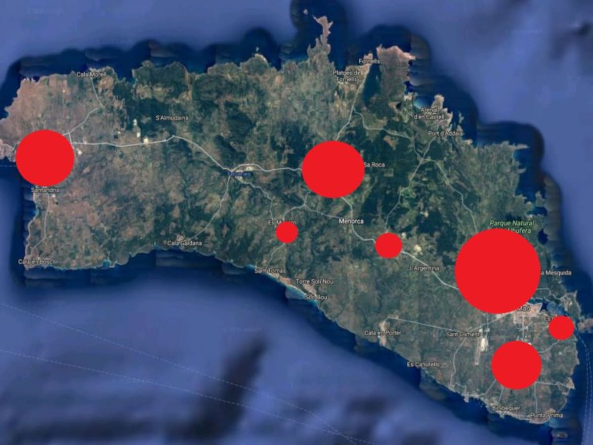Así ha afectado el coronavirus a los diferentes pueblos de Menorca