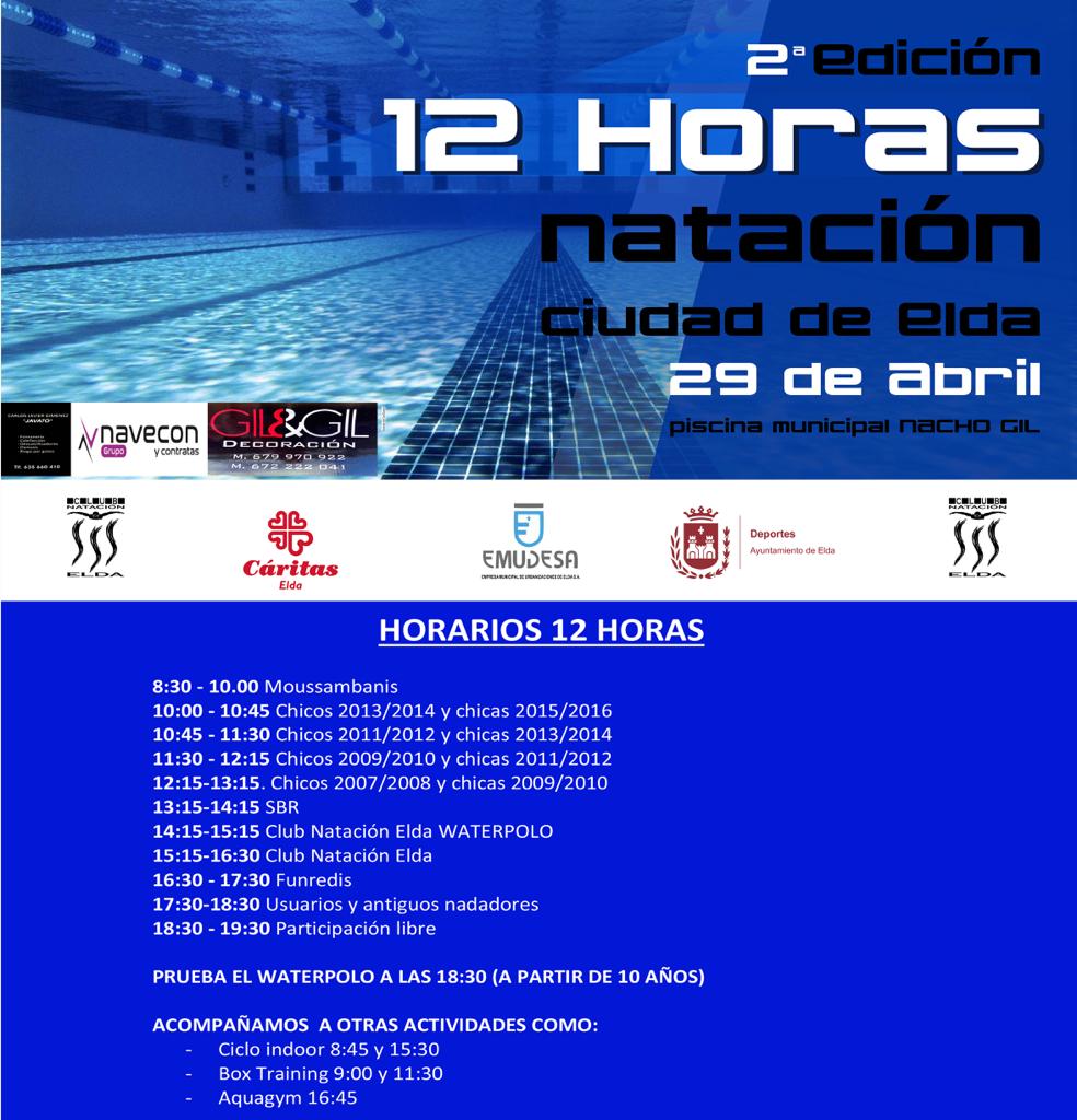 12 H. de natación solidarias en Elda