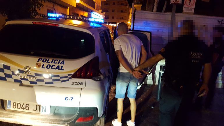 Un momento durante la detención