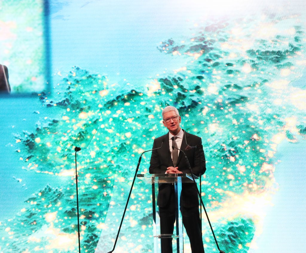 El CEO de Apple, Tim Cook, en el National Concert Hall de Dublín (Irlanda).