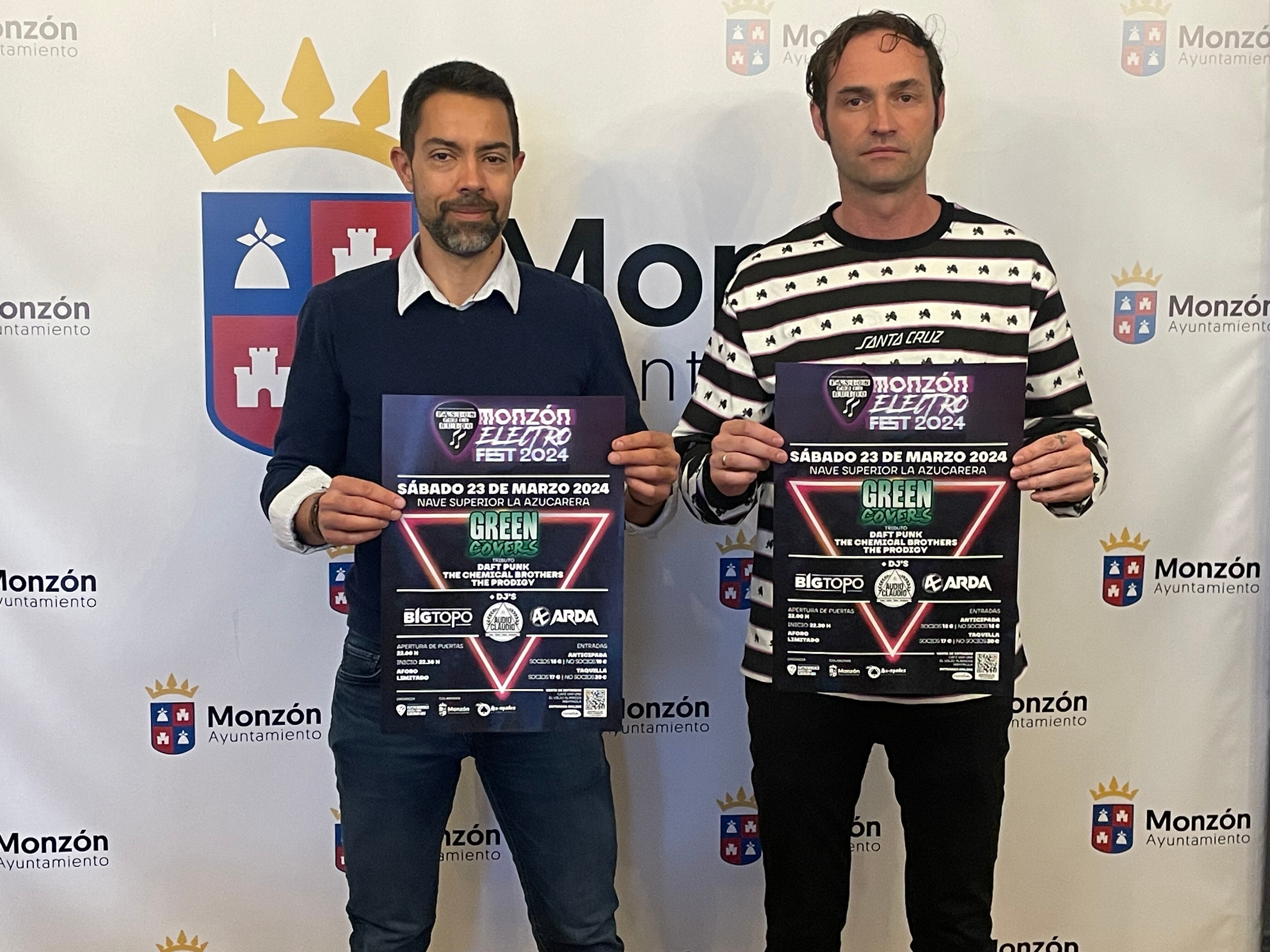 Momento de la presentación del evento musical que se celebrará en Monzón : Foto Ayuntamiento de Monzón