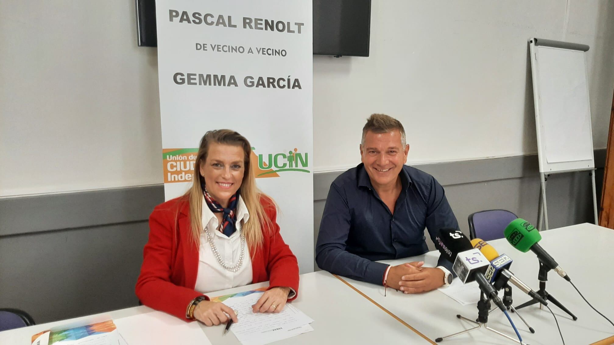 Gemma Pascual y Pascal Renolt durante la rueda de prensa de presentación de la nueva formación UCIN.