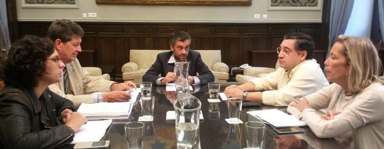 Junta de portavoces municipales en el Concello de A Coruña