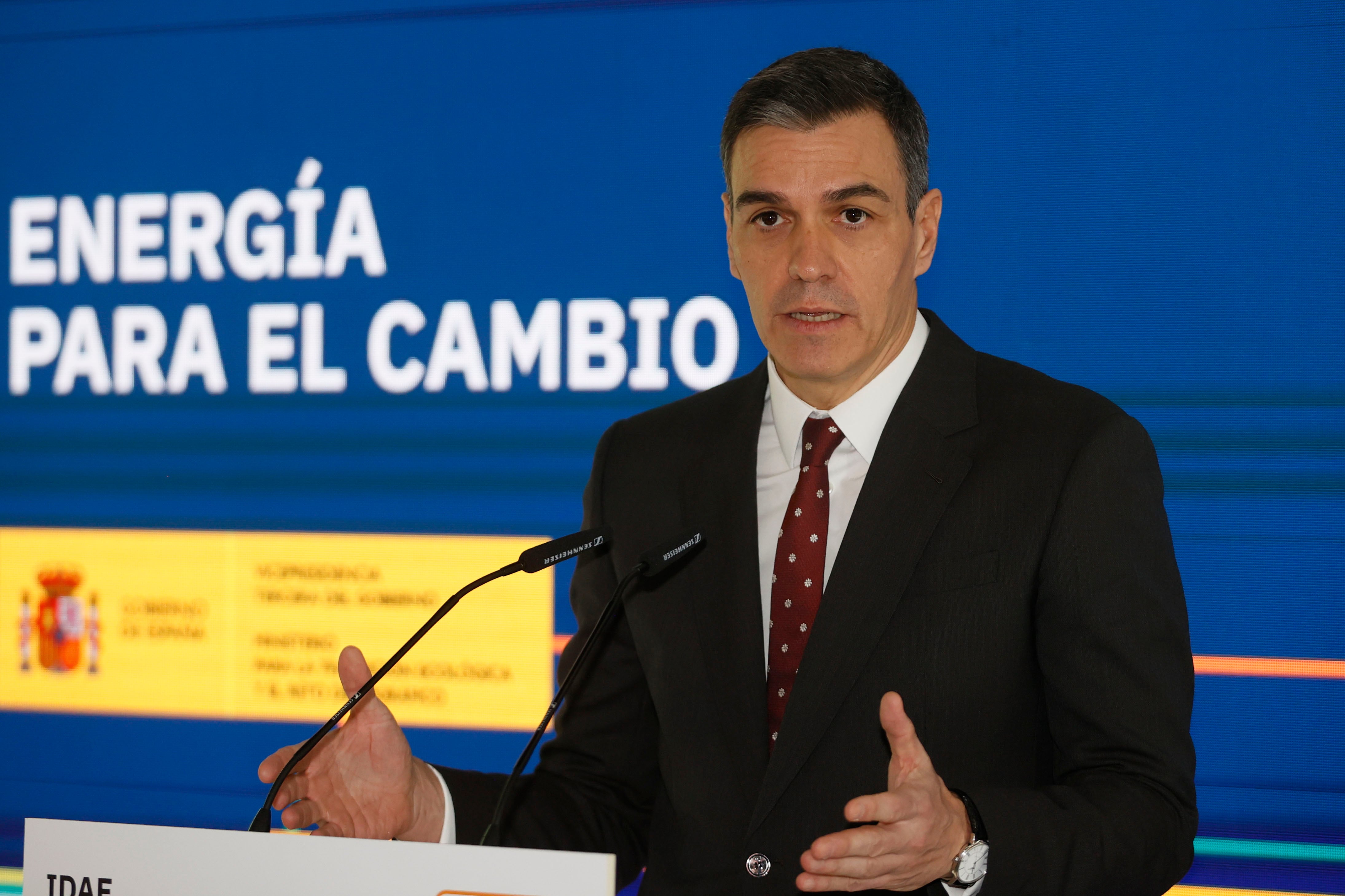 El presidente del Gobierno, Pedro Sánchez