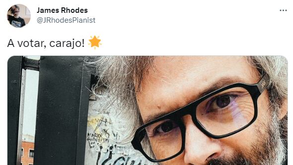 James Rhodes ha acudido a votar estar mañana