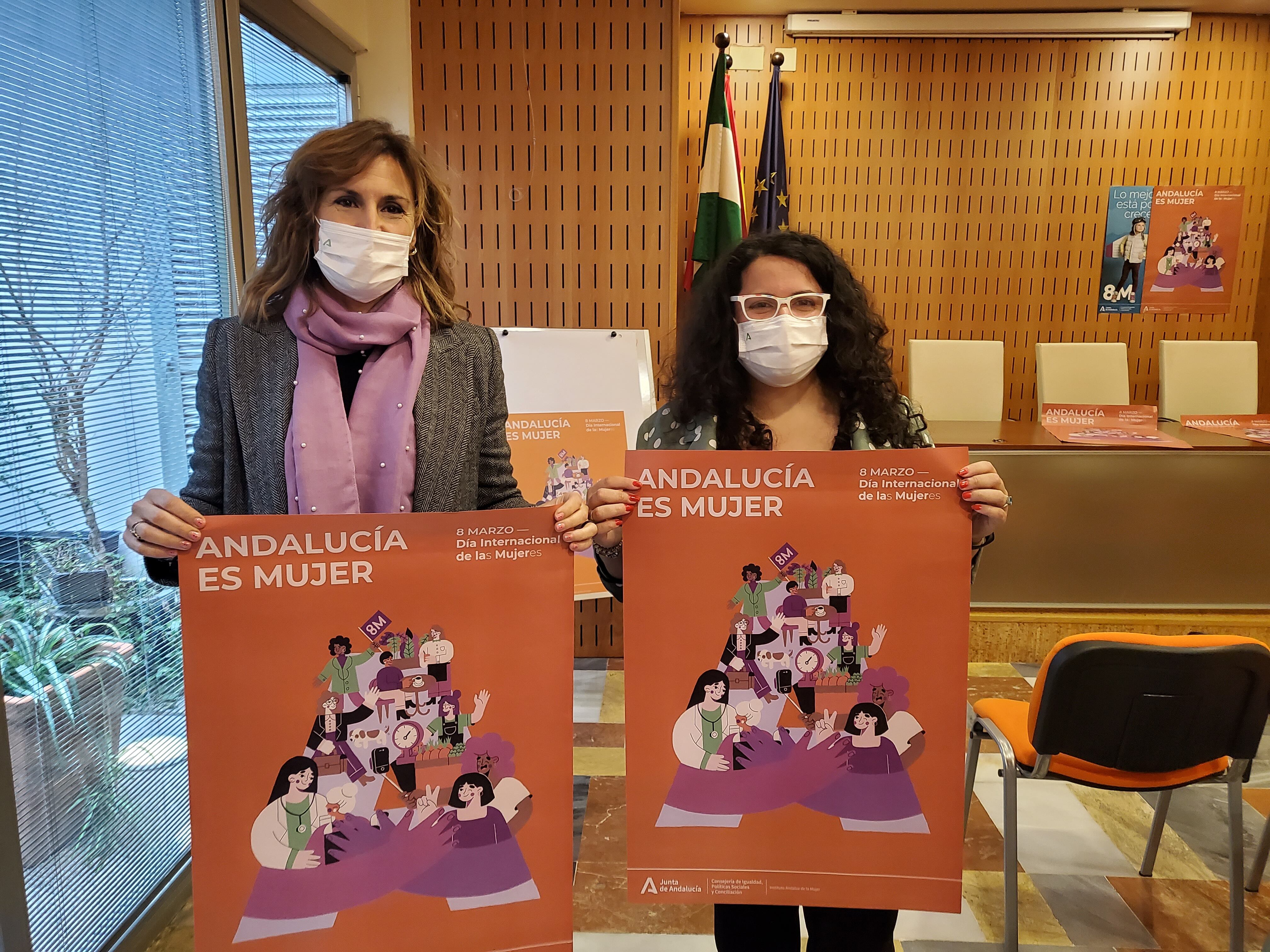 La delegada de Igualdad, Encarnación Gutiérrez y la asesora del IAM en Jaén, María José de la Torre.