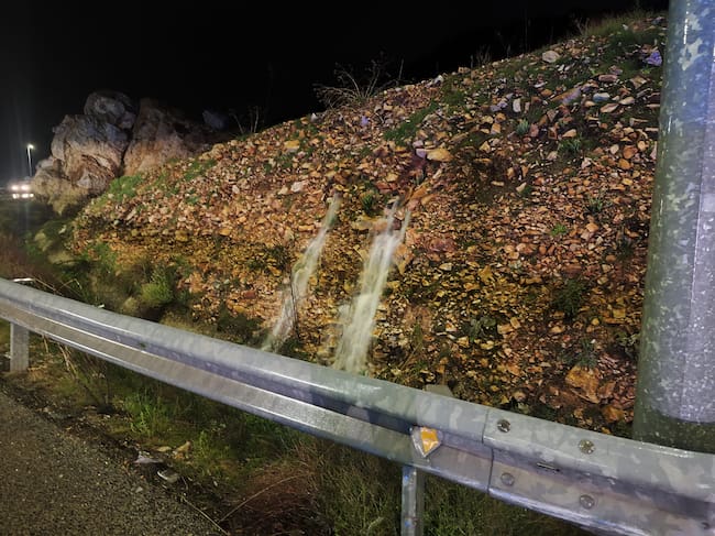 Escorrentías en la Variante del Minero