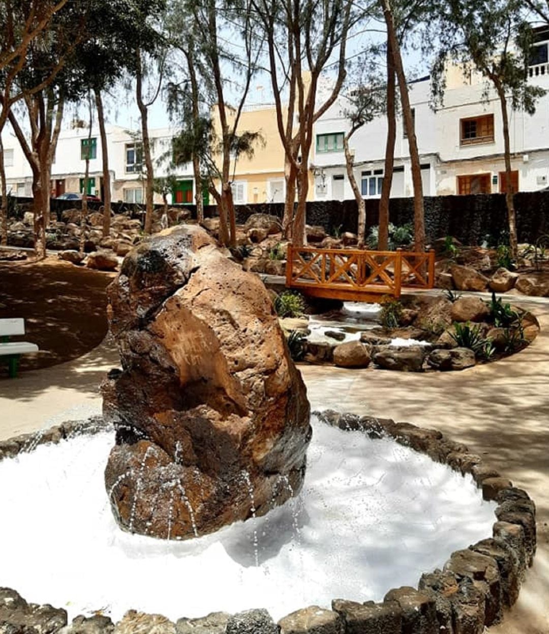 El parque de Los Pinos, una vez rehabilitado.