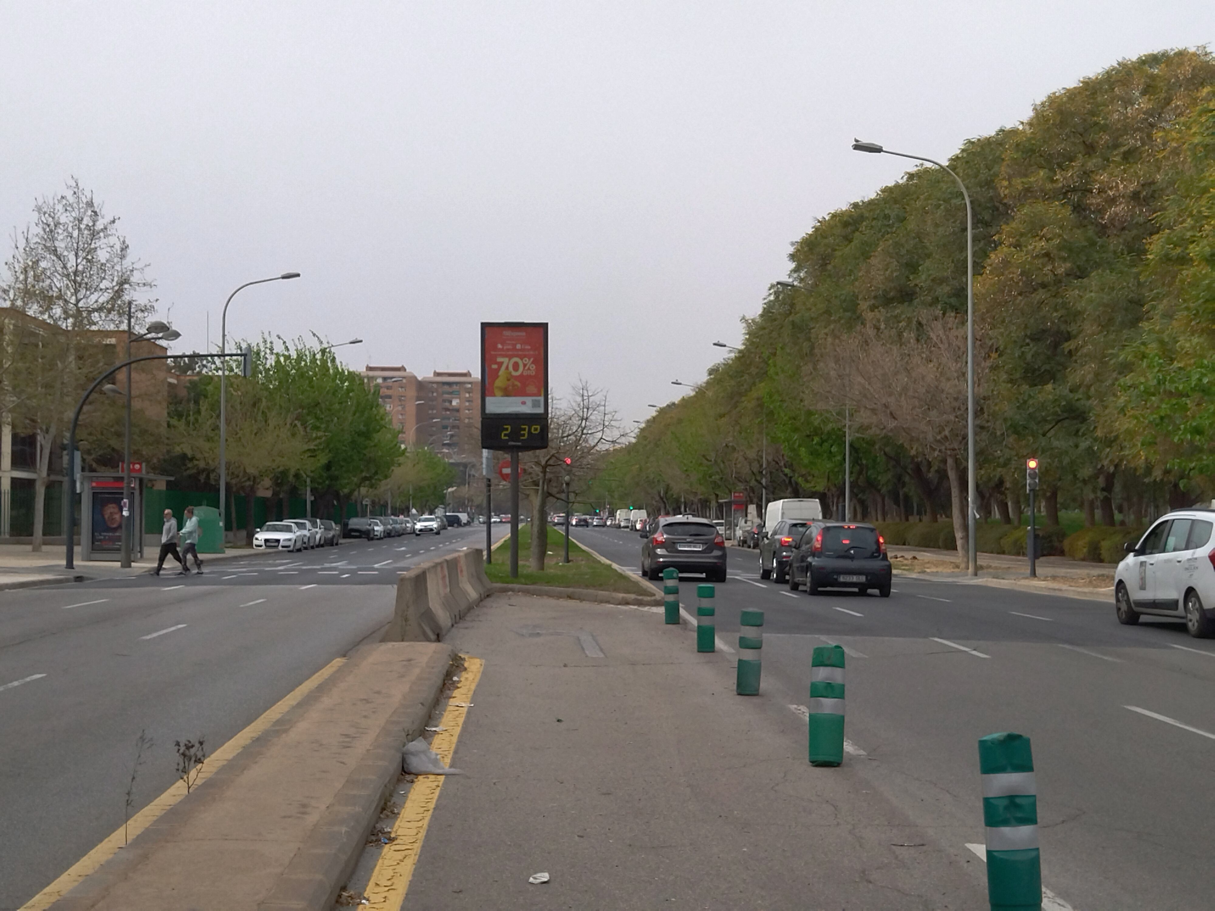 Medianera de la Avenida Hermanos Maristas, en València, en una imagen reciente