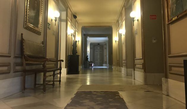 Pasillo de la primera planta del palacio provincia.