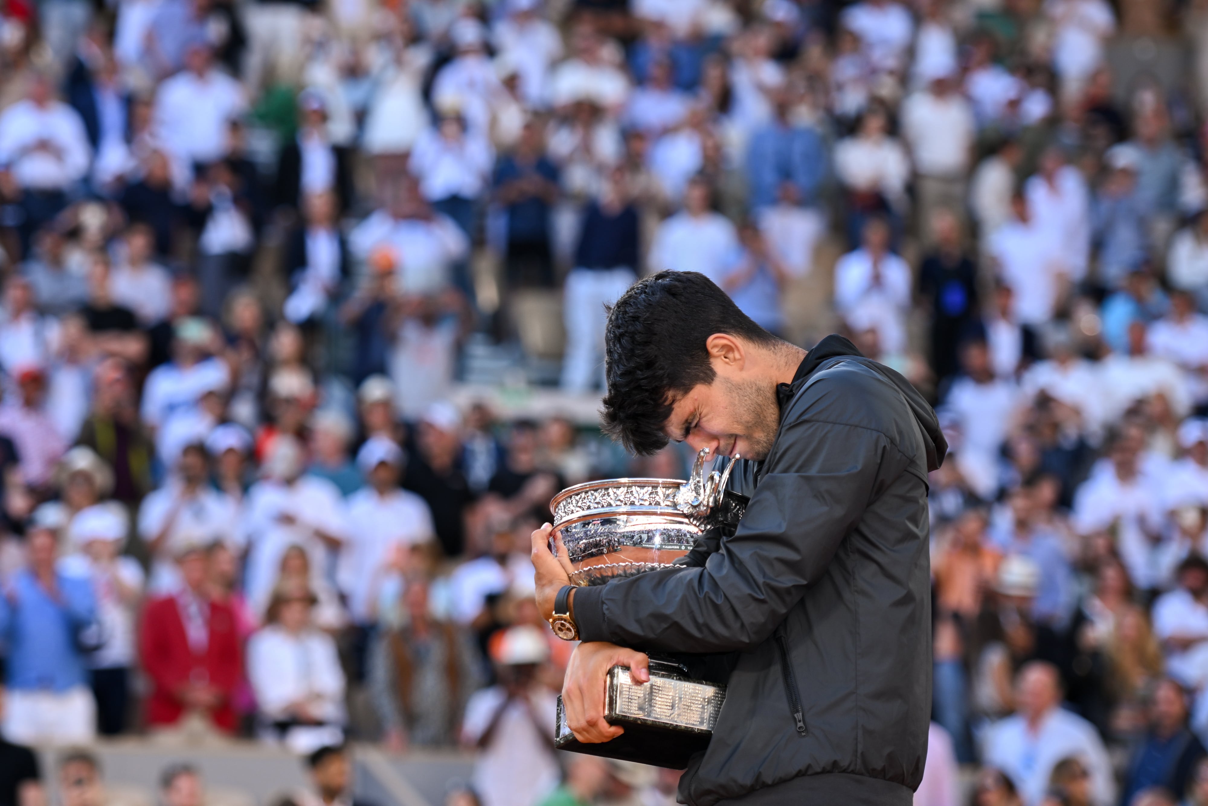 Carlos tras conquistar su primer Grand Slam(Photo by Franco Arland/Getty Images)