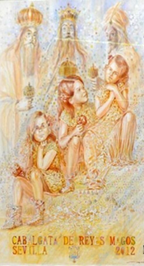 Esta es la obra que ha realizado el artista Ignacio Cortés para anunciar la cabalgata de Reyes Magos del próximo 5 de enero.