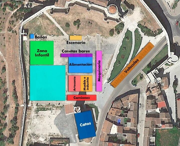 Plano inicial de la próxima Feria de Cuéllar en 2023