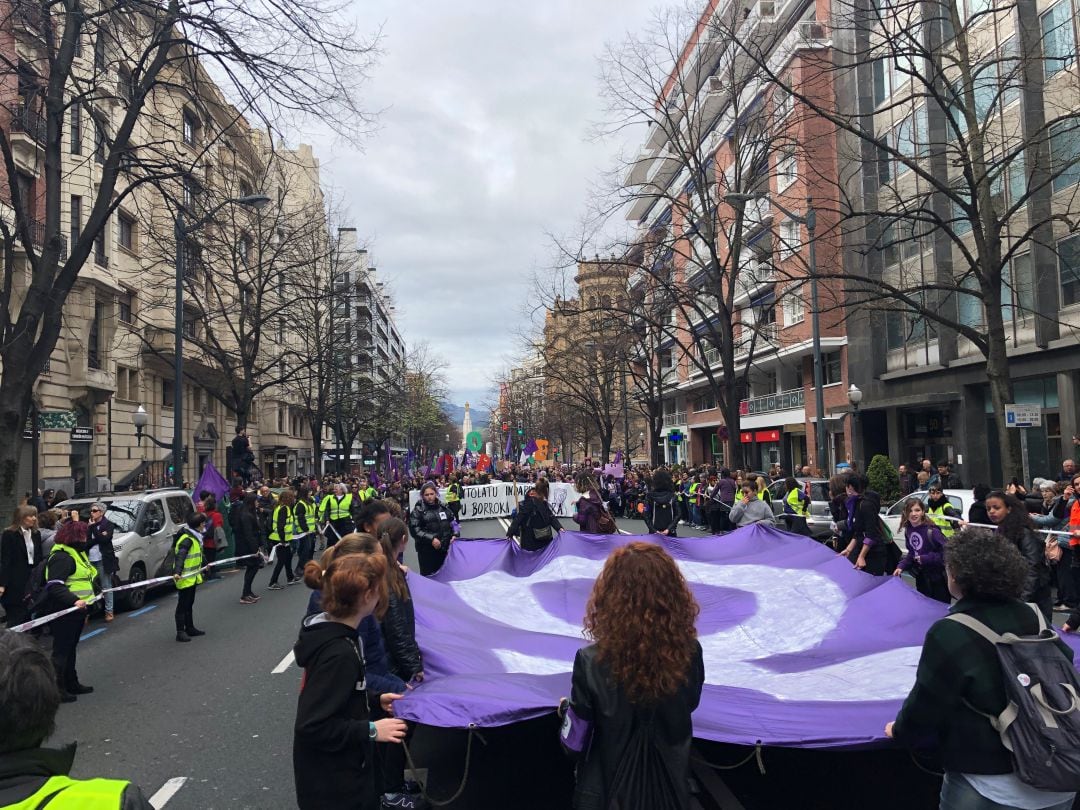 Manifestación feminista del 8M en Bilbao