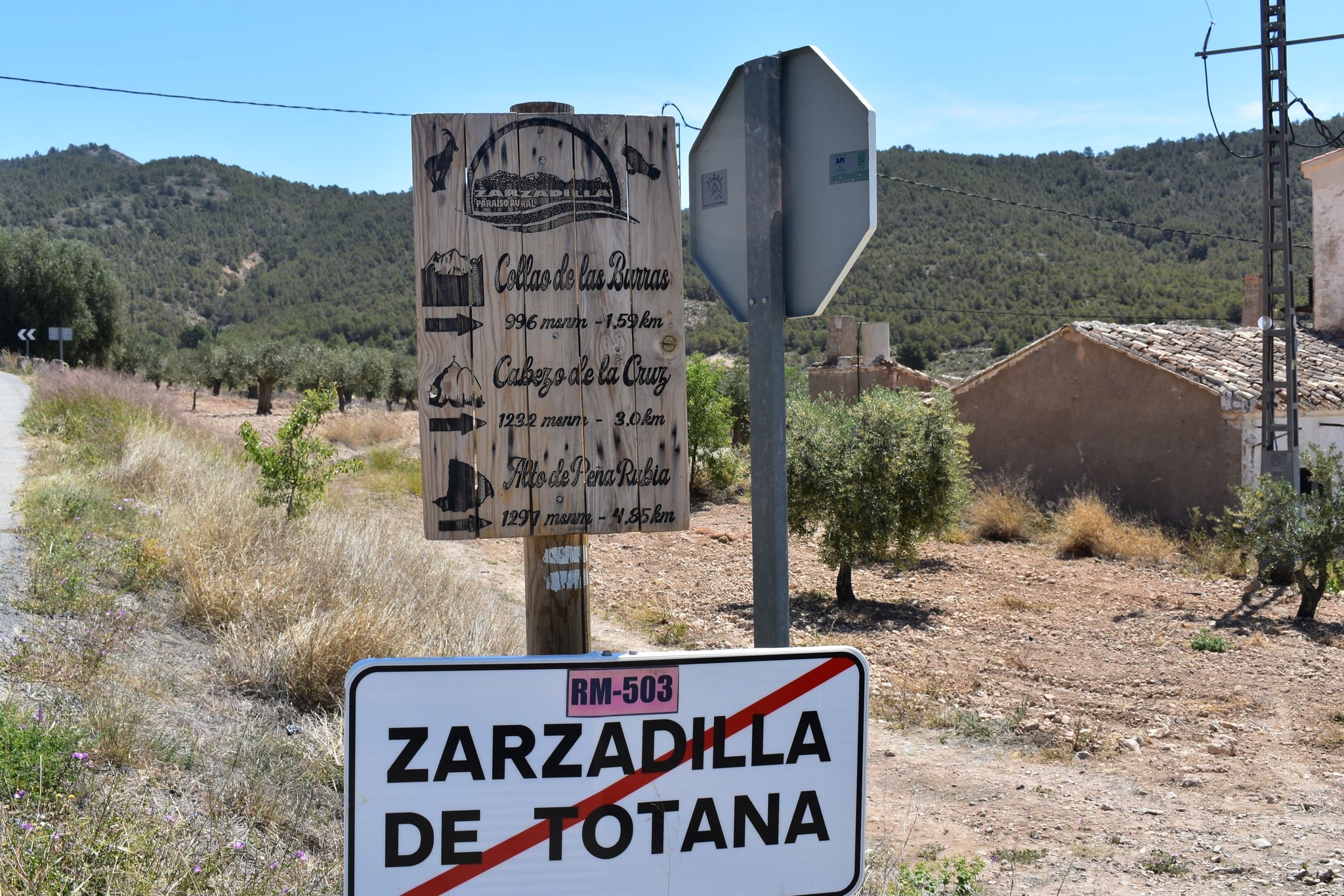 Postales desde la Peña Rubia y Cabezo de la Cruz en la pedanía lorquina de Zarzadilla de Totana.