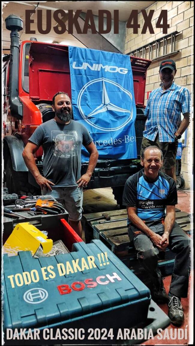 David, Fernando e Ignacio conforman el equipo en el 'Dakar'