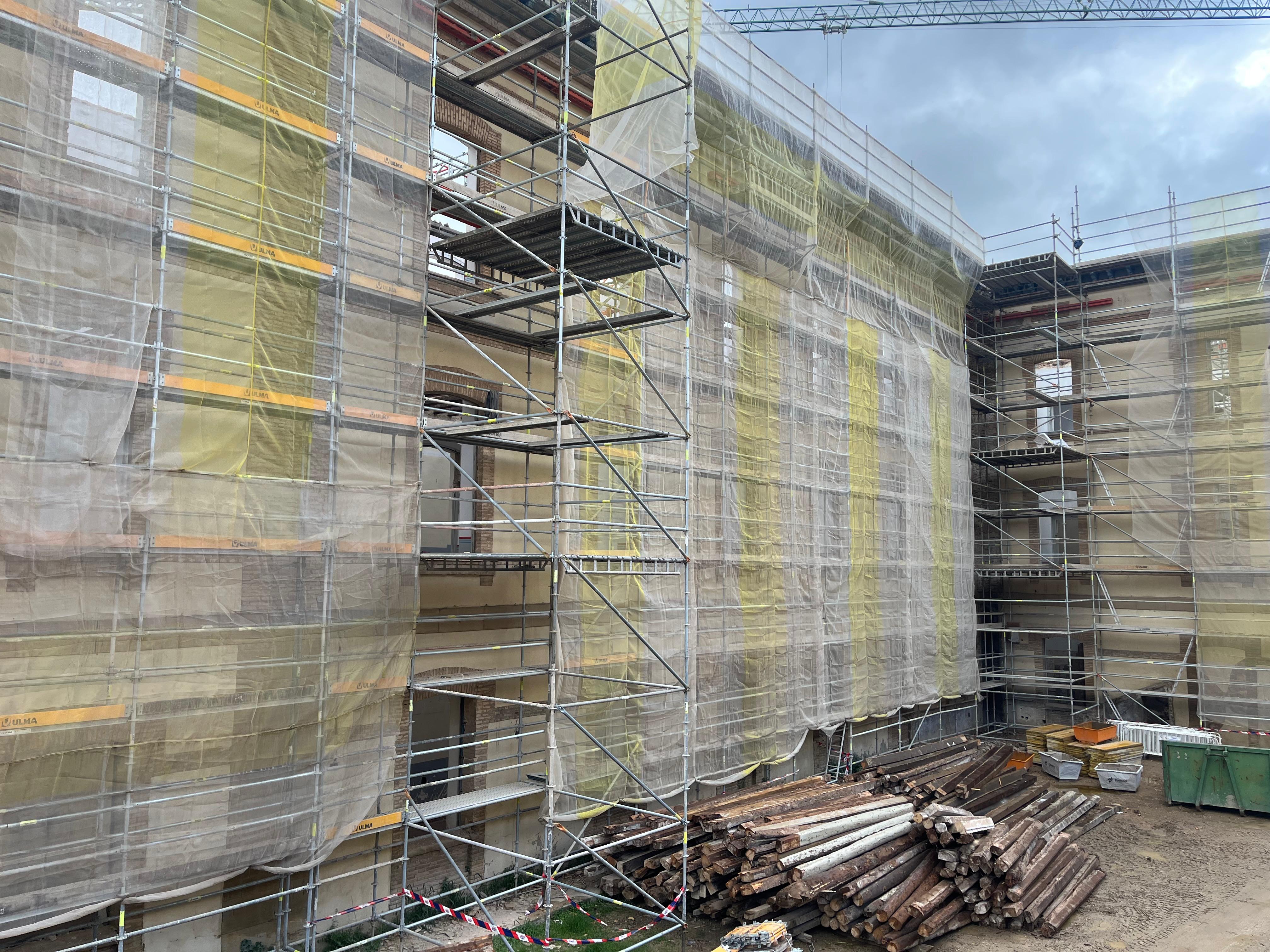 Foto de archivo de las obras en la antigua residencia de niños