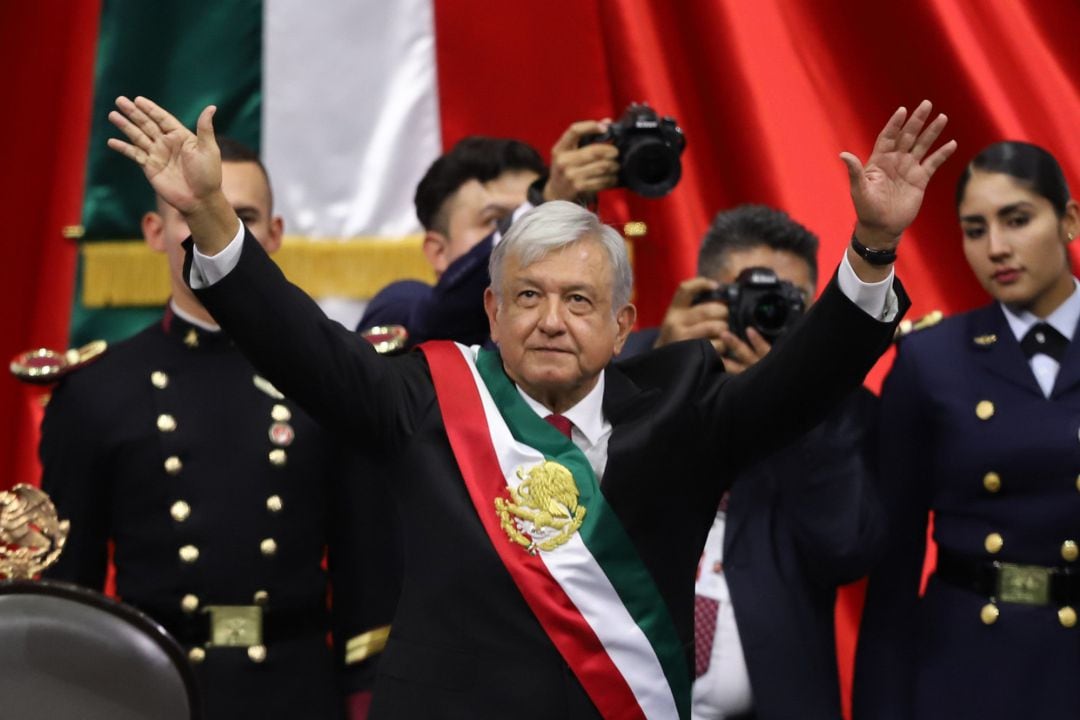 Andres Manuel Lopez Obrador, en su toma de posesión