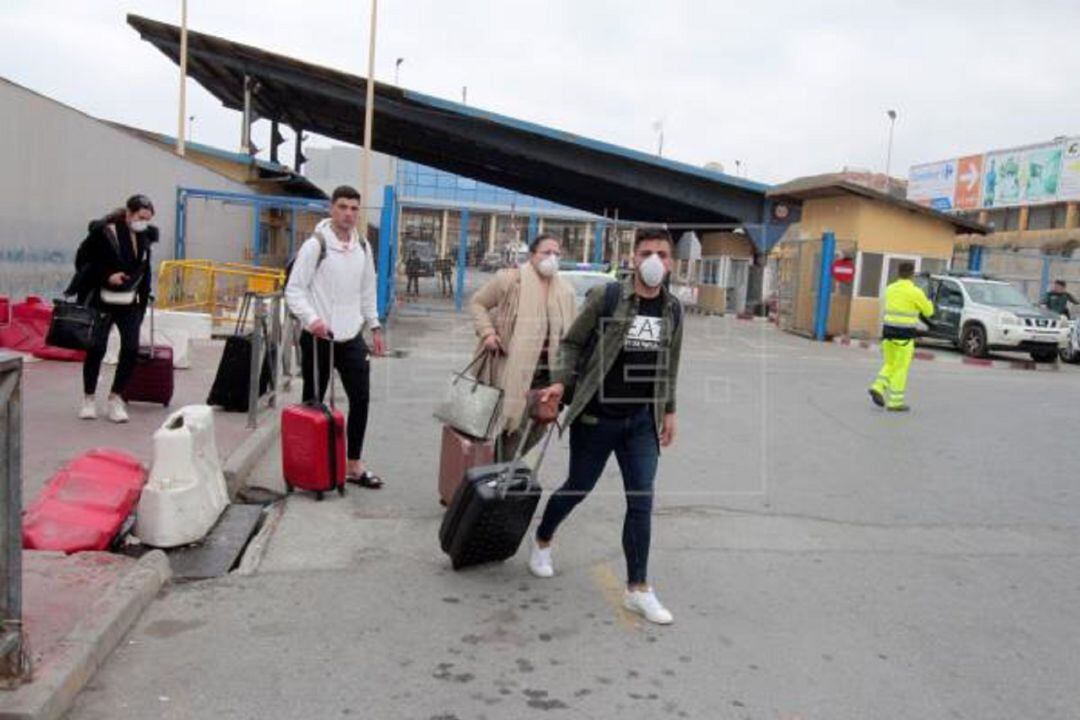 Frontera del Tarajal, en Ceuta