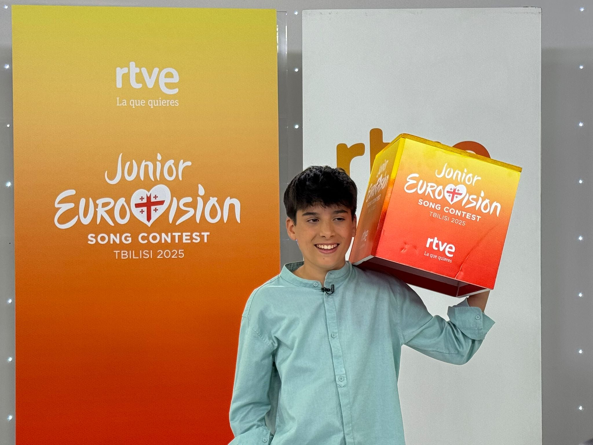 Gonzalo Pinillos durante la presentación de su candidatura a Eurovision Junior