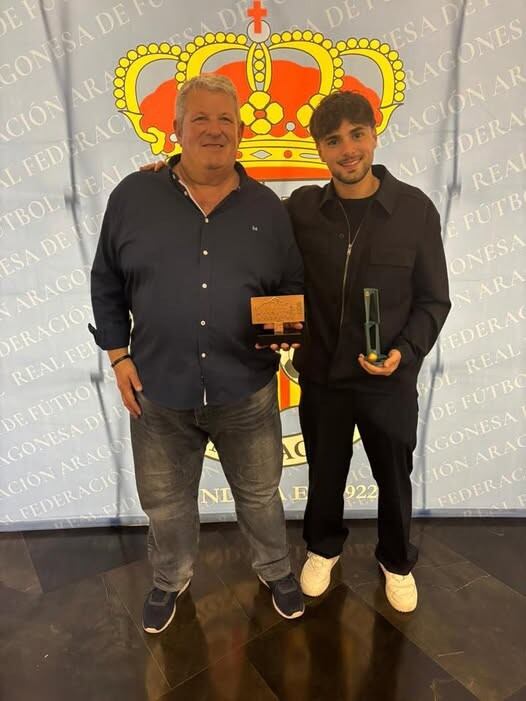 José Luis Arcas y Vicen Torres fueron distinguidos por la Federación Aragonesa de Fútbol