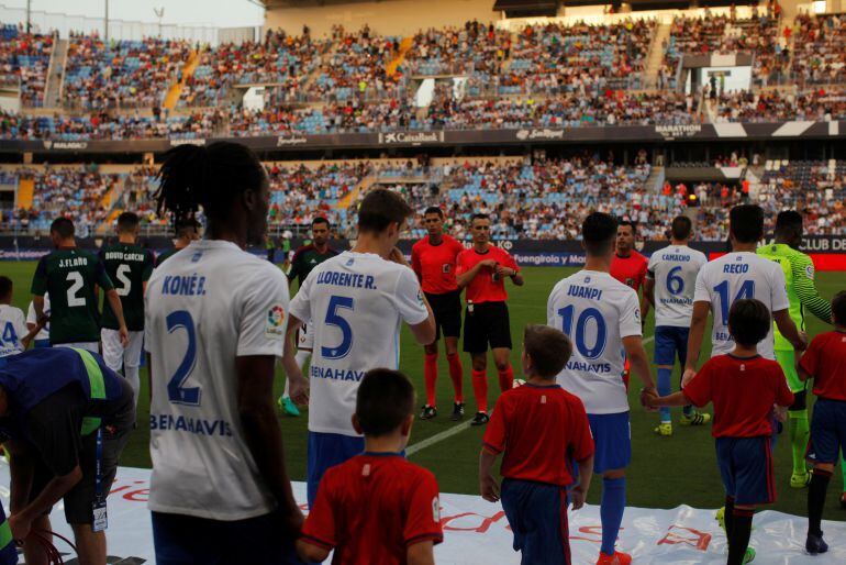 Los titulares del Málaga contra el Osasuna saltan al campo
