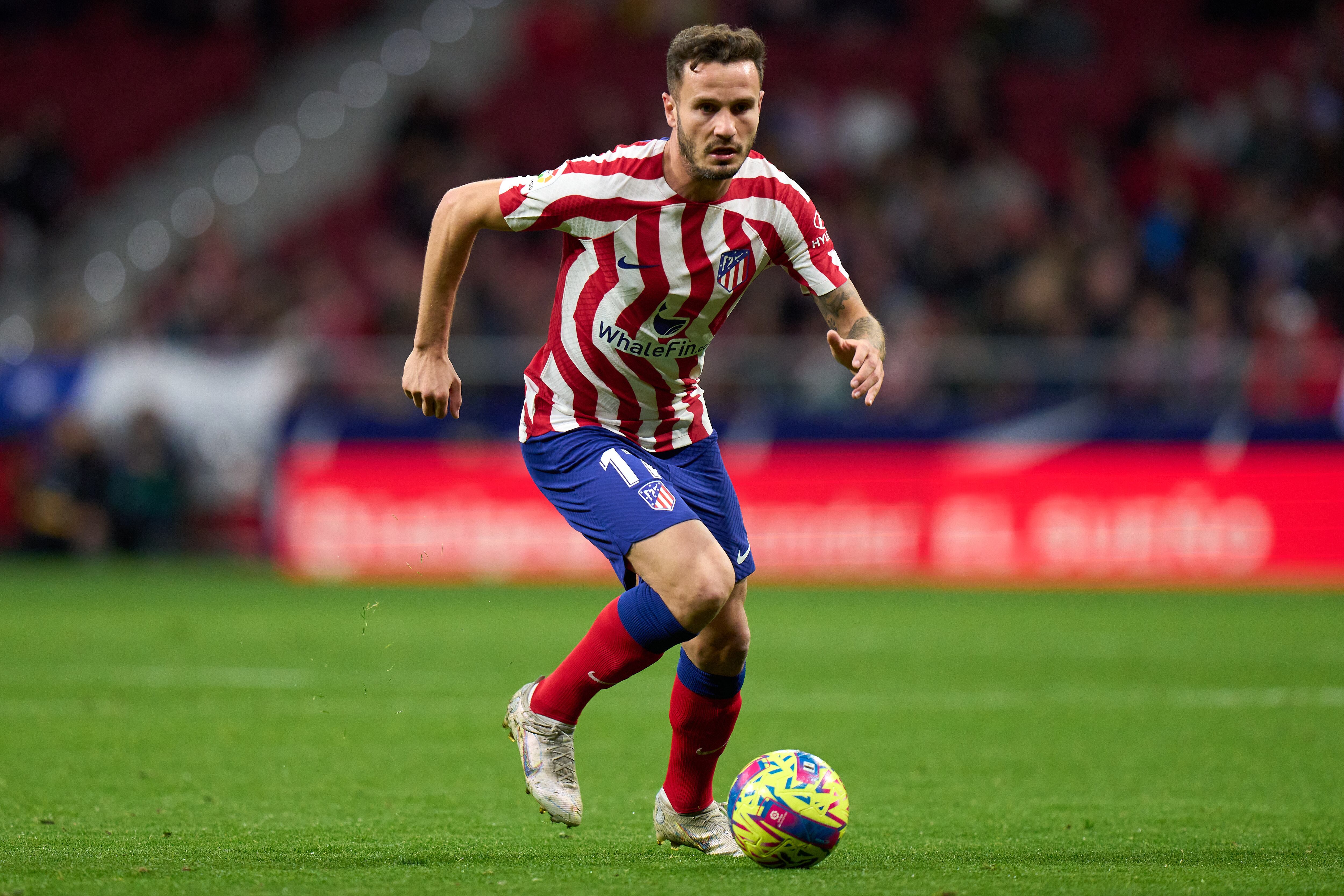 Saúl, durante el partido ante el Elche.