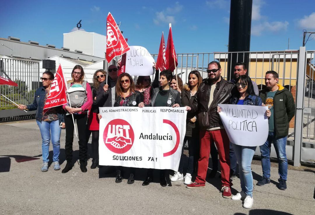 Última concentración de trabajadores de citas del SAE.