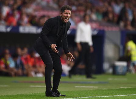 Simeone, durante el partido