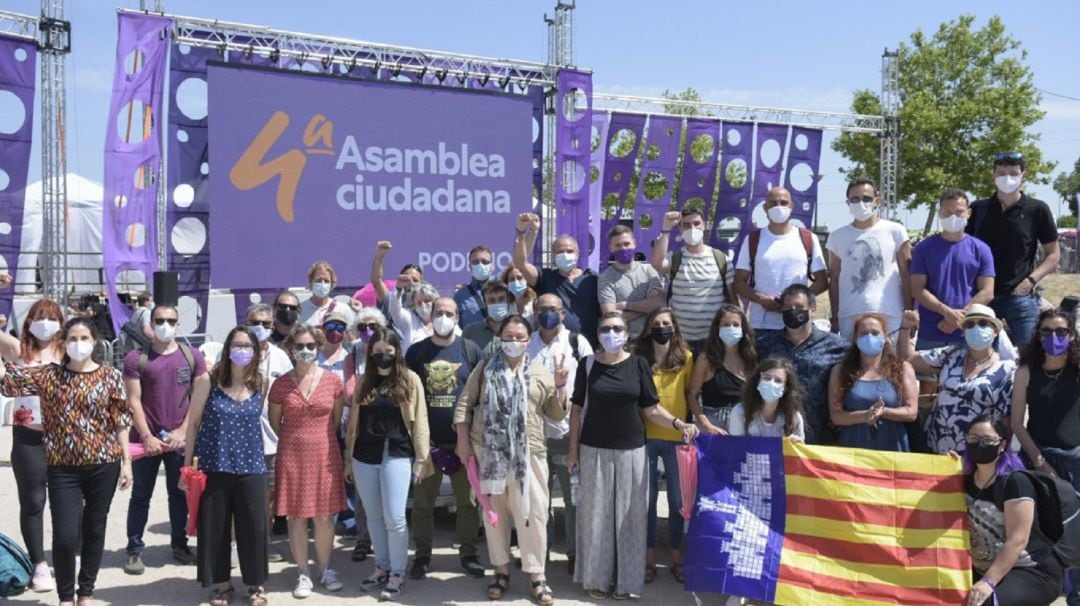 Una imagen de la jornada de elección de la nueva secretaria general de Podemos, Ione Belarra.