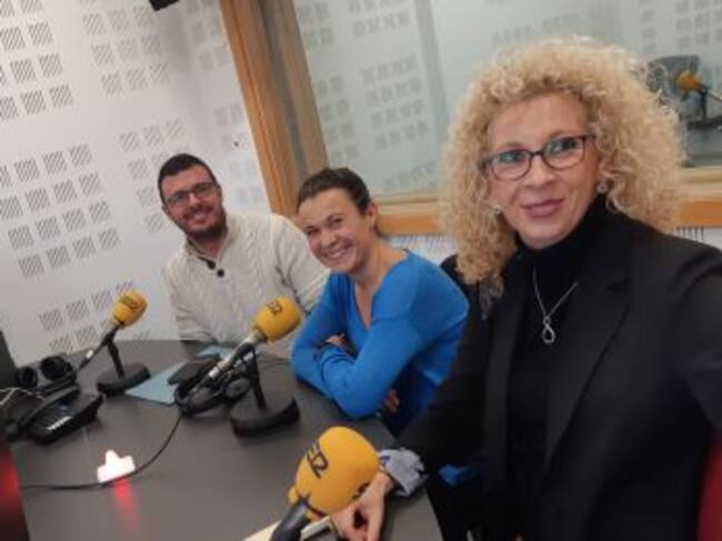 Raúl del Olmo, Cristina Díaz y Mar Gasco en los estudios de nuestra emisora.