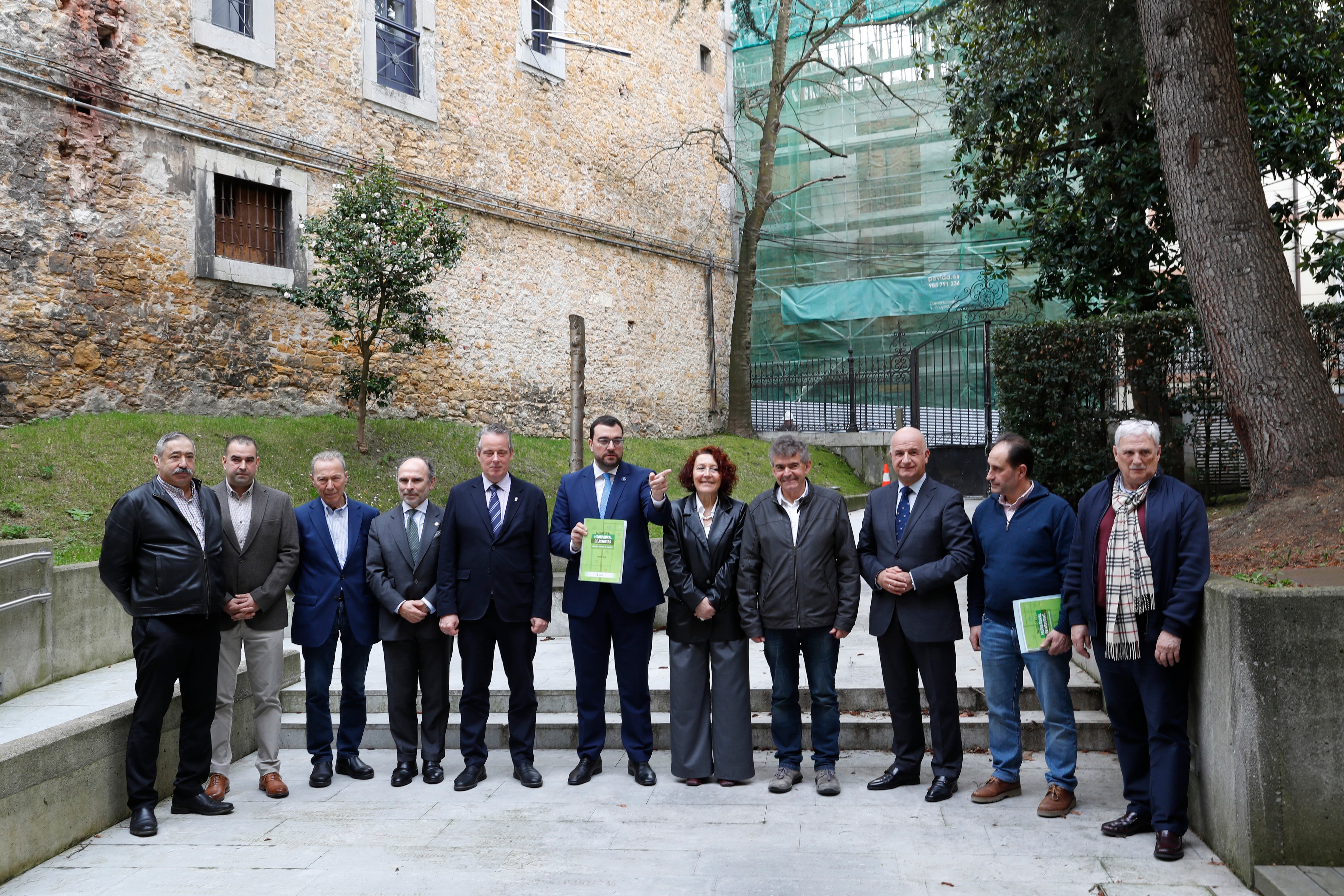 Firmantes del Pacto por el Medio Rural de Asturias.