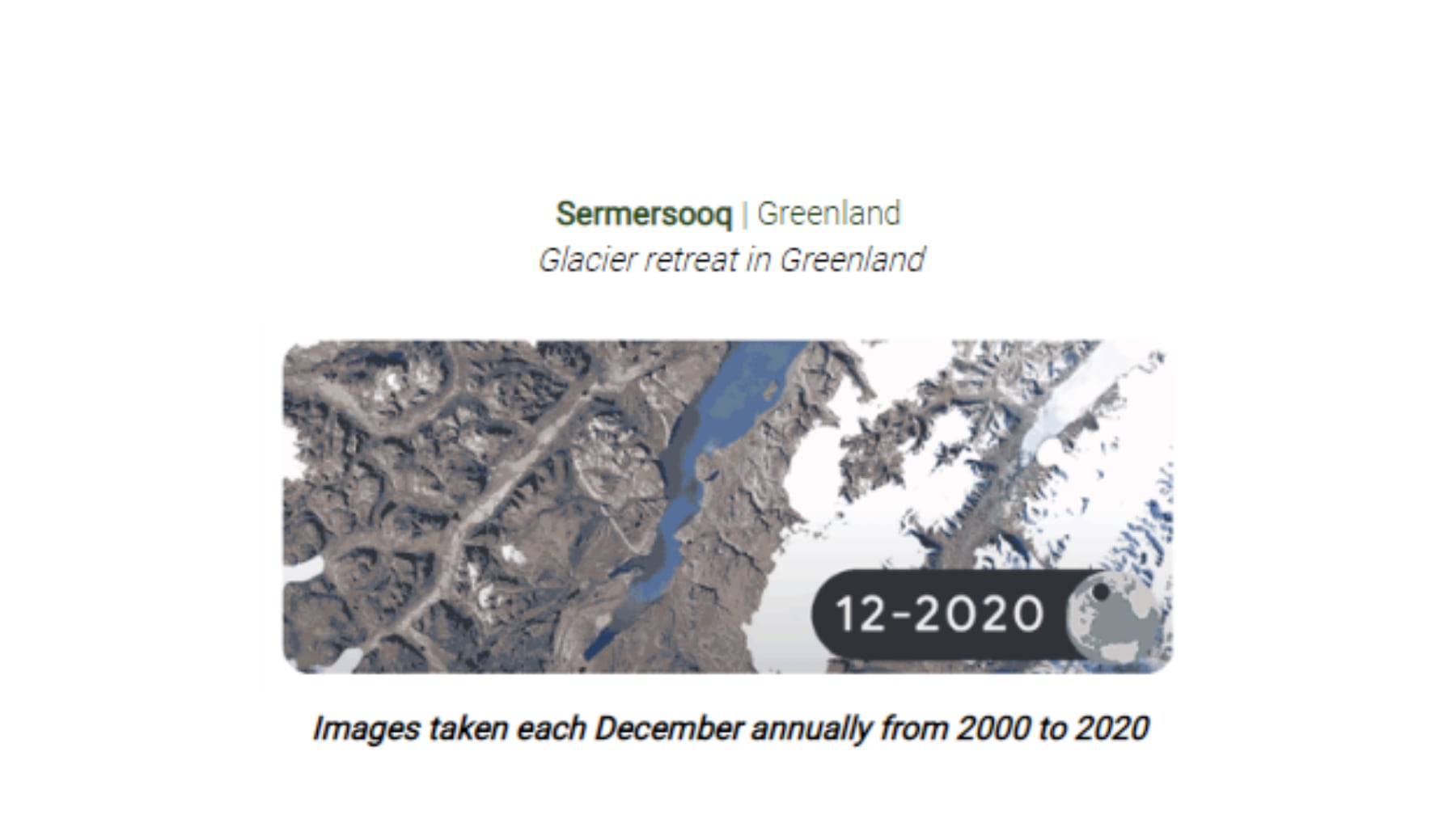 Sermersooq, Groenlandia. Goodle Doodle Día de la Tierra