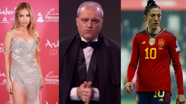 Ana Mena, Ramón García y Jennifer Hermoso.