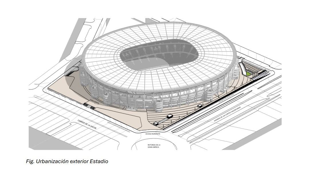 Figuración del nuevo estadio del Valencia CF