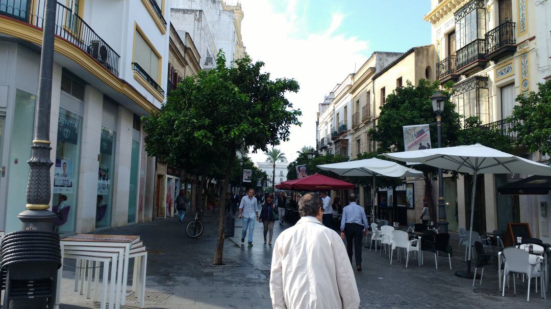 Calle Larga en el centro de Jerez