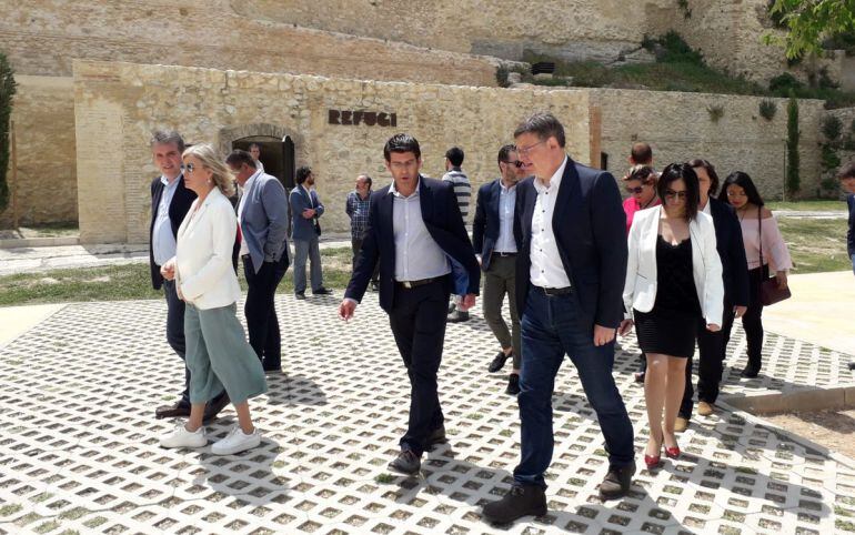 El president Ximo Puig, en su visita a Ontinyent