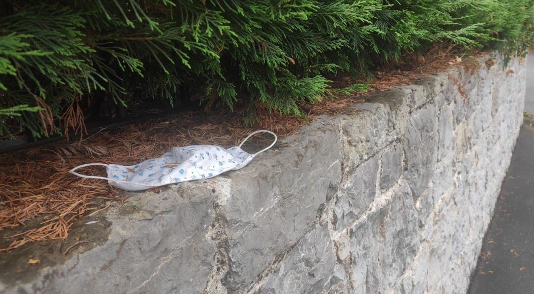 Mascarilla abandonada.