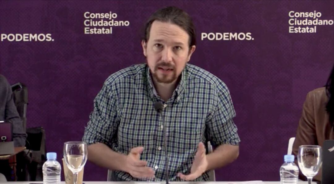 Iglesias en su intervención de hoy