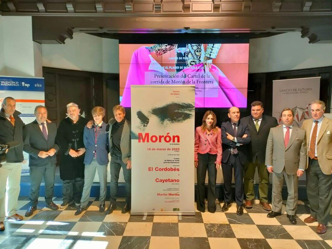 Foto de familia en la presentación del festejo mixto que tendrá lugar en Morón de la Frontera el próximo 18 de marzo