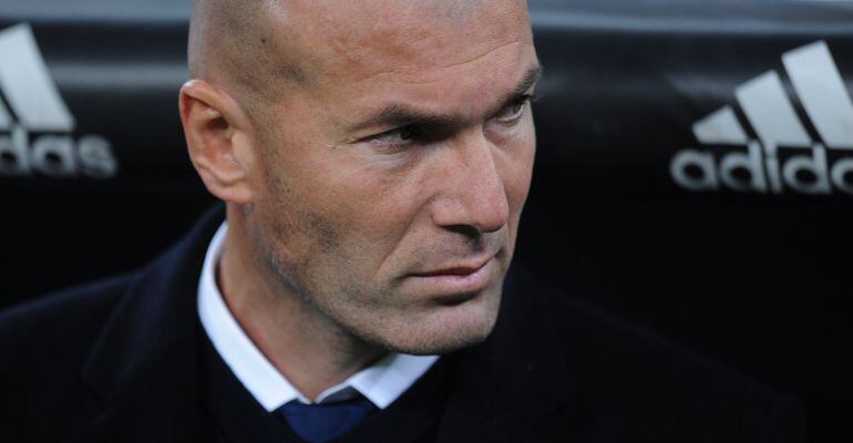 Zinedine Zidane, durante el último encuentro del Real Madrid