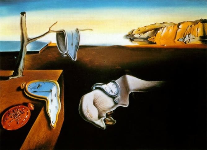 &#039;La persistencia de la memoria&#039;, cuadro del pintor español Salvador Dalí pintado en 1931, realizado mediante la técnica del óleo sobre lienzo