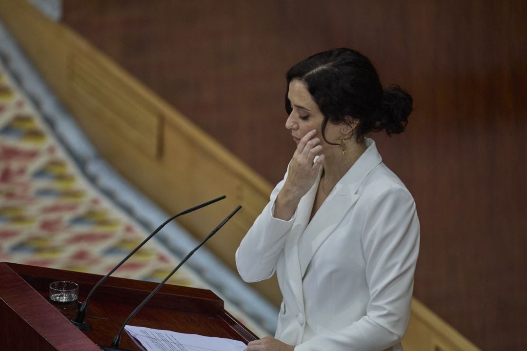 La presidenta en funciones de la Comunidad de Madrid, Isabel Díaz Ayuso