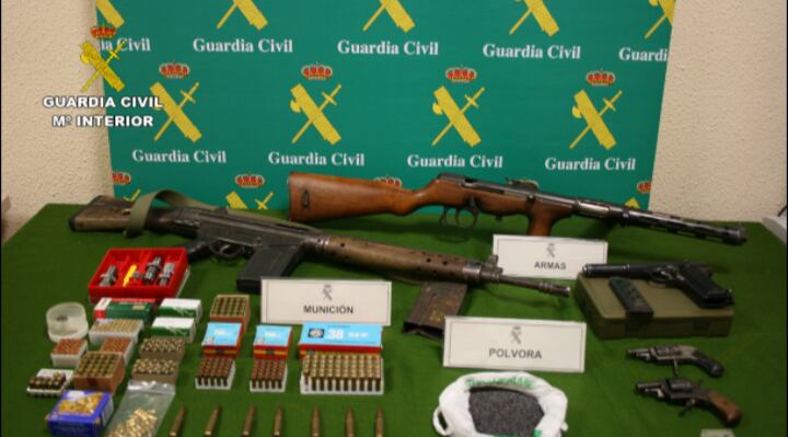 Armas intervendidas en la operación