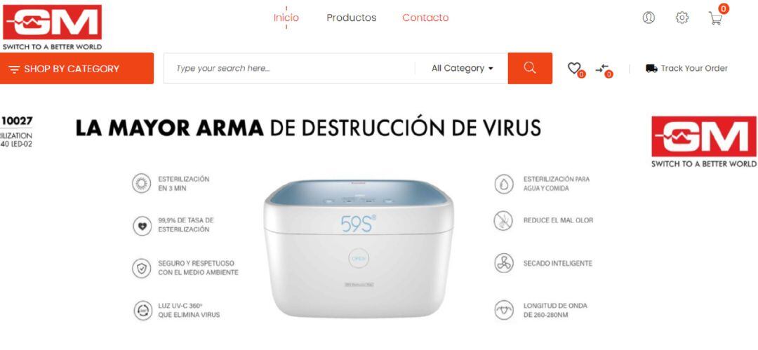 Uno de los productos en la web de GM europe