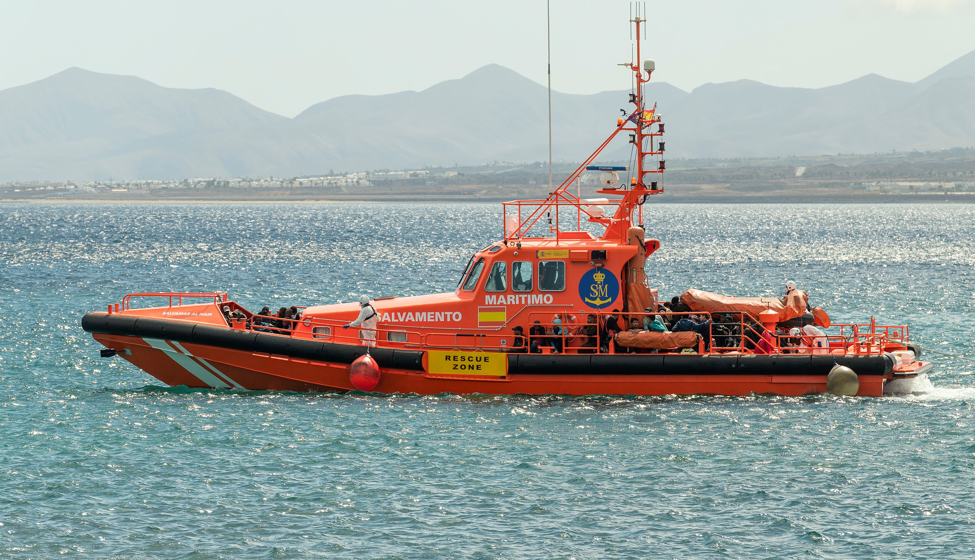 GRAFCAN2225. ARRECIFE (LANZAROTE) (ESPAÑA), 13/06/2023.- La embarcación de Salvamento Marítimo Salvamar Al Nair.